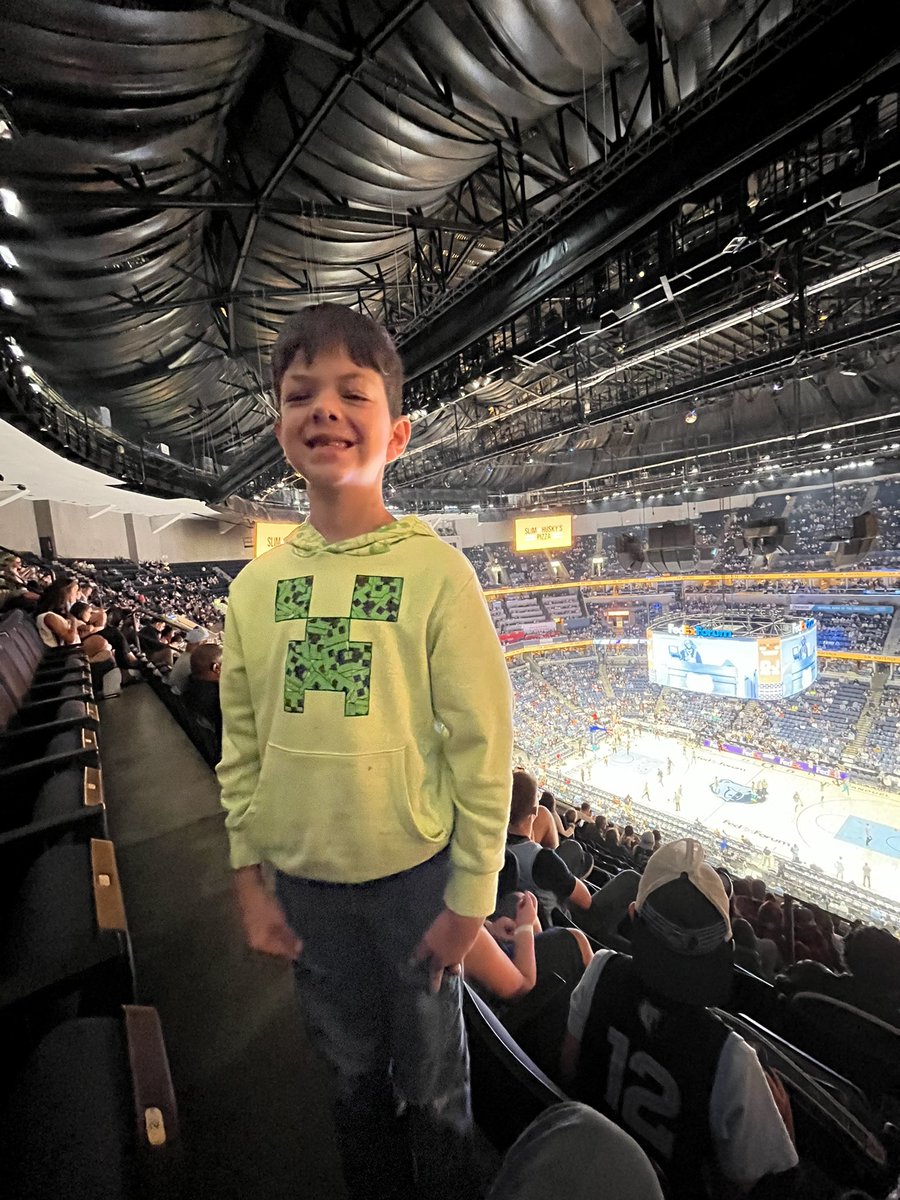 Bromatt82's tweet photo. This little dude was super excited to see @JaMorant and the @memgrizz play tonight for the first time. https://t.co/Ox3DnzDyxT
