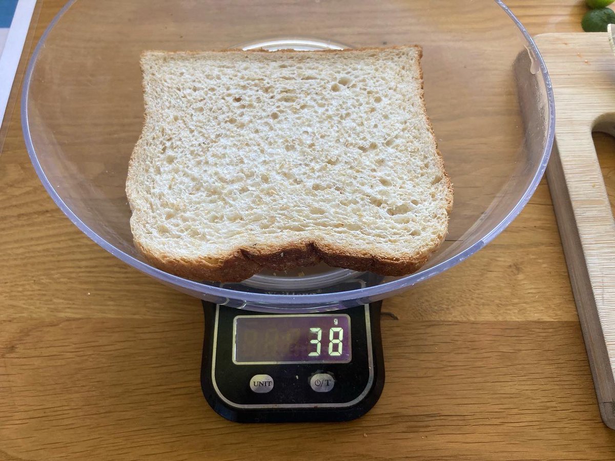 TrueBantingDiet's tweet photo. Not that it means a lot but in the past two days I weighed my slice of bread before and after toasting, (in meal 1 breakfast) and it drops in weight by 3 grams after toasting, loaf of bread stored in freezer, might be reason for it.

1 slice of bread is 1 serving of grains in… https://t.co/GlbaOeExRL