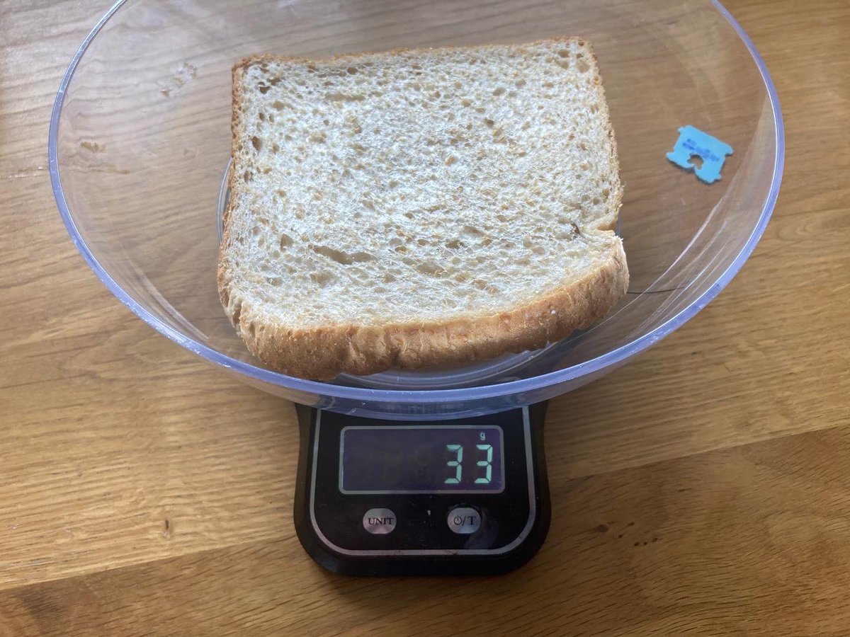 TrueBantingDiet's tweet photo. Not that it means a lot but in the past two days I weighed my slice of bread before and after toasting, (in meal 1 breakfast) and it drops in weight by 3 grams after toasting, loaf of bread stored in freezer, might be reason for it.

1 slice of bread is 1 serving of grains in… https://t.co/GlbaOeExRL