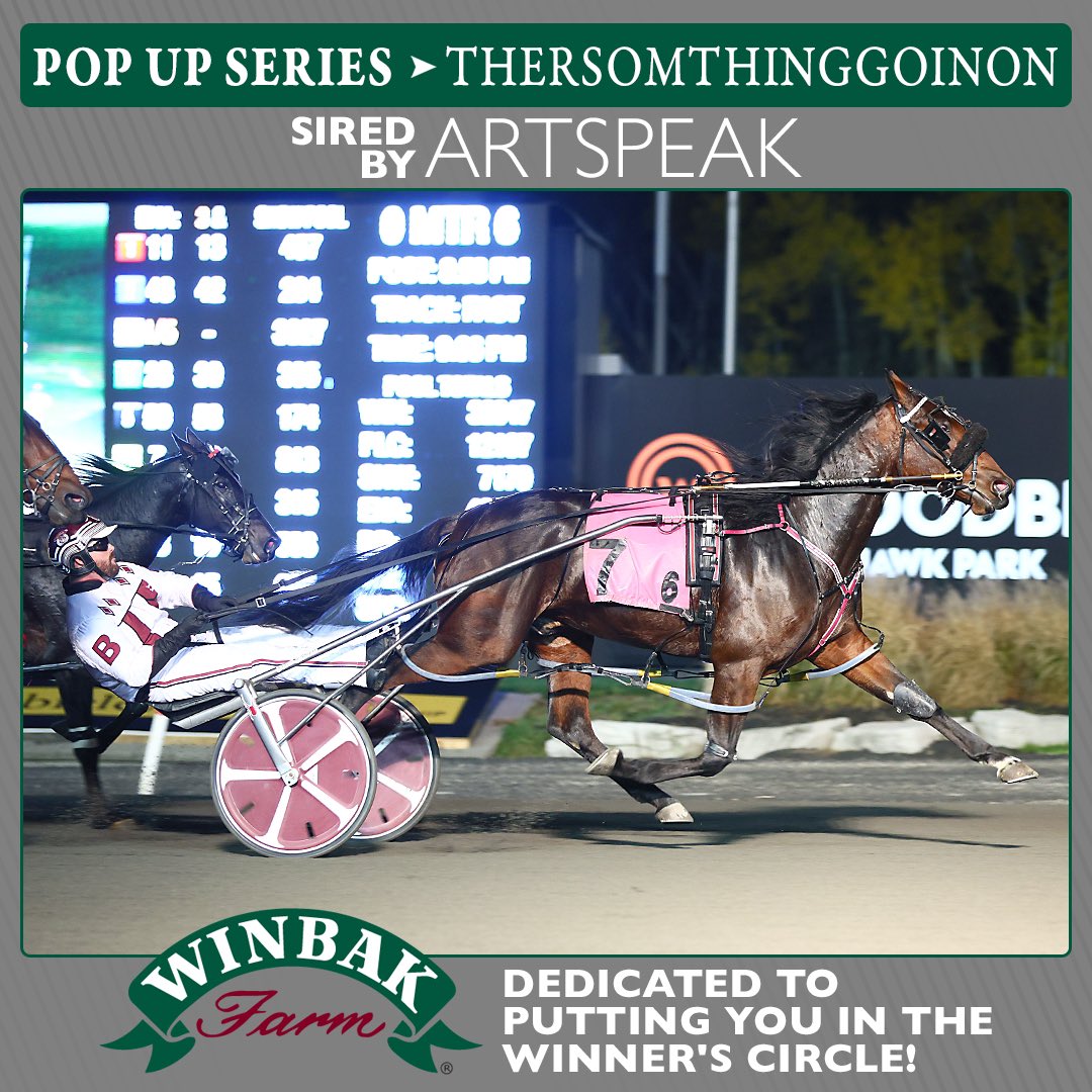 Driver and Trainer Beau Brown gets a first-lifetime win for THERSOMTHINGGOINON <a href="/woodbinesb/">Woodbine Mohawk Park</a> on Friday night in 1:51.2 in the Pop Up Series.