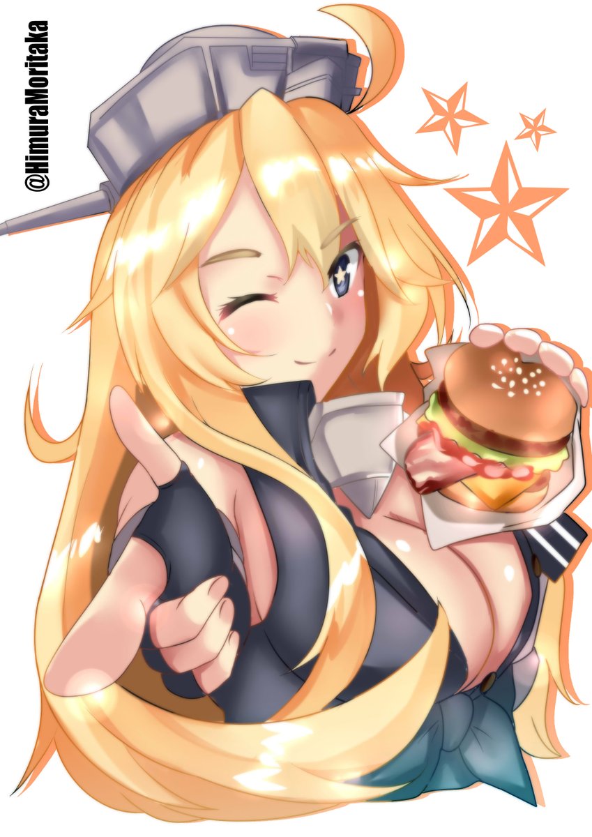 アイオワ(艦これ) 「ただいま、もどりました(`・ω・')ゞ 」|火村 モリタカ＠/5月COMITIA144（B51a)/その次は神戸かわさき10のイラスト