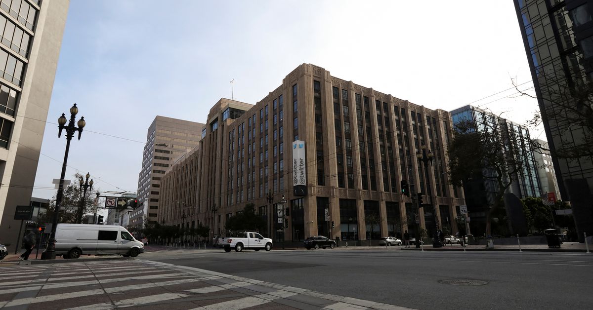 Reuters's tweet photo. Twitter says 50% of staff laid off, moves to reassure on content moderation https://t.co/M9Mulm5n81 https://t.co/N1lSTDr2Qb