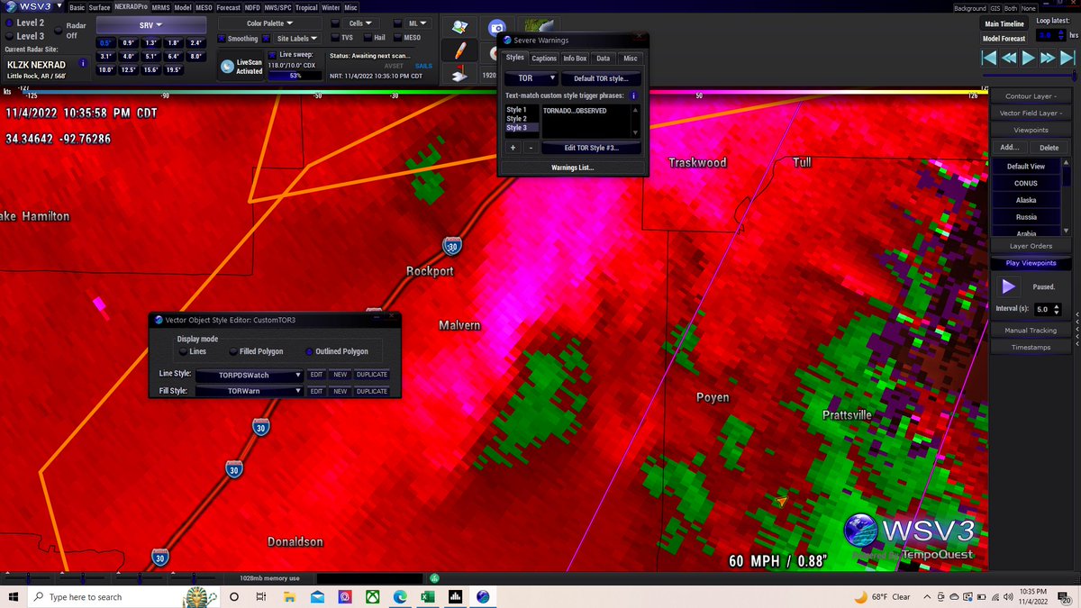 Mark McCoy on Twitter "Intense rotation south of Malvern, Arkansas