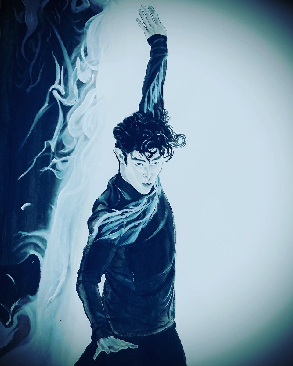Tomorrow2020071's tweet photo. #nathanchen #陈巍 #陳巍 #landofall #figureskate #fanart https://t.co/OFfNZzzyhR
