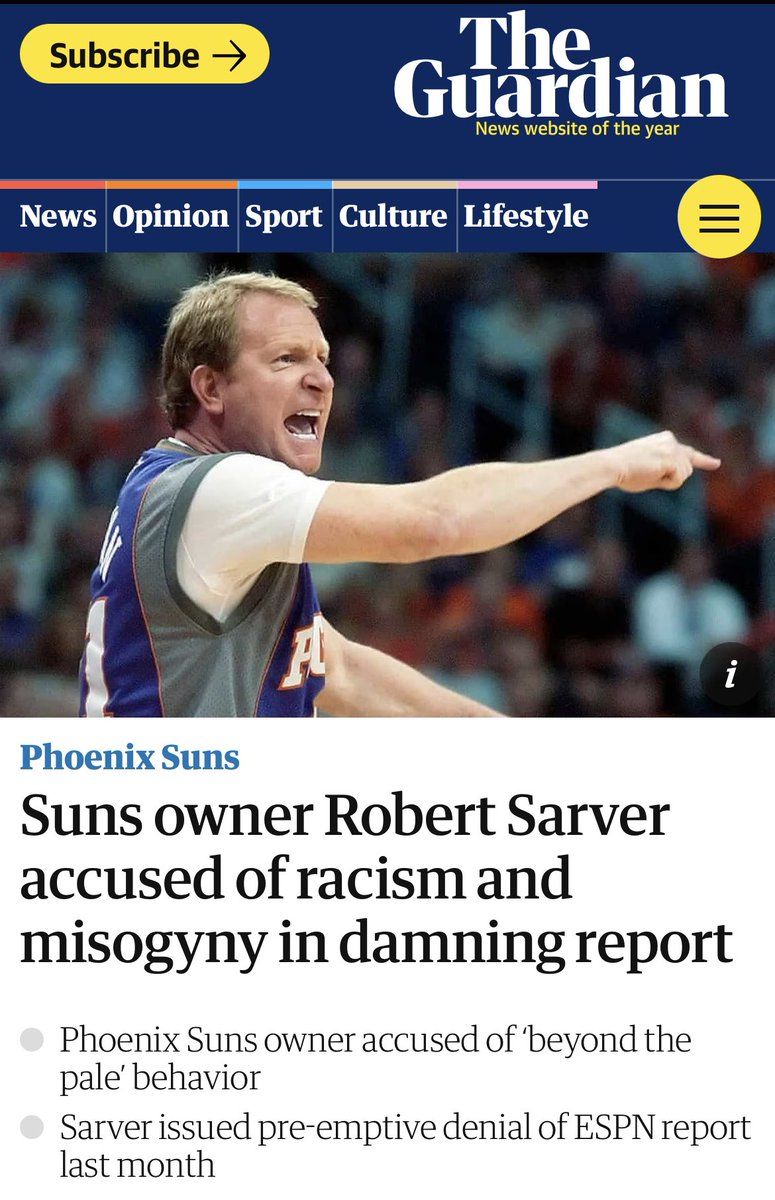 dwannb's tweet photo. This Kyrie Irving situation is proof positive the media can make any story as big or as small as they want it.  Let’s not forget the Phoenix suns owners was caught delivering two decades worth of institutionalized racism within his organization. https://t.co/xkYyLUc142