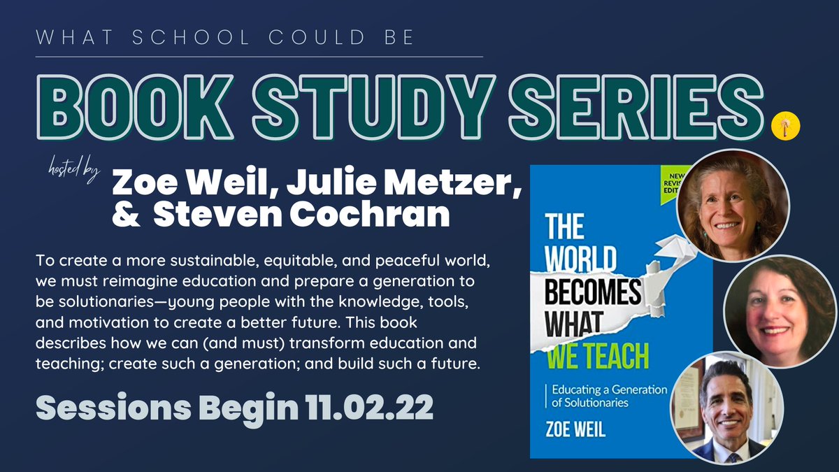 SchoolCouldBe's tweet photo. Here’s what’s happening this week!
• Session 3 in the Personalized Learning series
• An info session on our MEd Program w/@2Revolutions
• The World Becomes What We Teach book study w/@HumaneEducation, and
• #ProjectPlayground Session 2
See you soon!
https://t.co/XsXlQV0uPh https://t.co/CHlL8PFDMy
