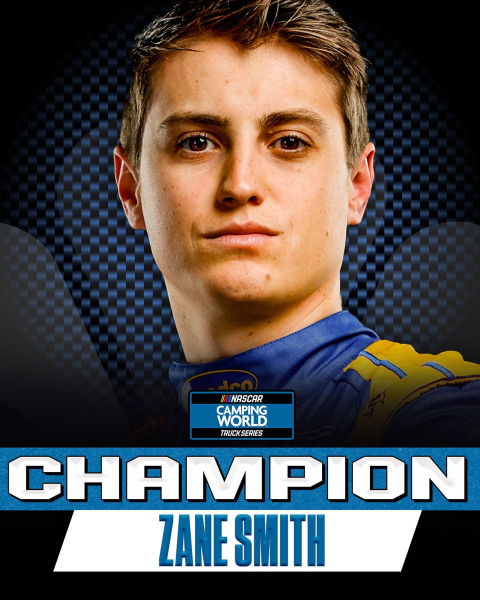 RETWEET to congratulate @zanesmith77! @NASCAR_Trucks Series CHAMPION!
