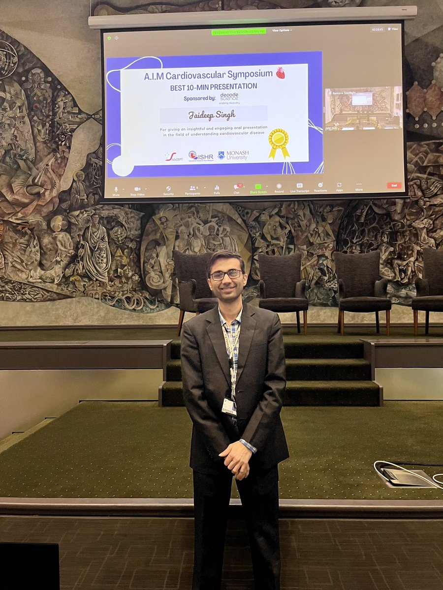 Jaideep Singh (@jaideepsingh84) on Twitter photo Thank you @AIMSymposium22 committee for giving the opportunity to present my work #ANXA1 deficiency exaggerates hypertensive complications. Amazed to win the oral presentation award. Big thanks to my supervisors <a href="/helenaqcx/">Chengxue Helena Qin</a> <a href="/rebeccahritchie/">Prof Rebecca Ritchie</a> <a href="/GeoffreyHead/">Geoffrey Head</a> <a href="/woodman_owen/">Owen Woodman</a> and Kristy. Thank you @AIMSymposium22 committee for giving the opportunity to present my work #ANXA1 deficiency exaggerates hypertensive complications. Amazed to win the oral presentation award. Big thanks to my supervisors <a href="/helenaqcx/">Chengxue Helena Qin</a> <a href="/rebeccahritchie/">Prof Rebecca Ritchie</a> <a href="/GeoffreyHead/">Geoffrey Head</a> <a href="/woodman_owen/">Owen Woodman</a> and Kristy.