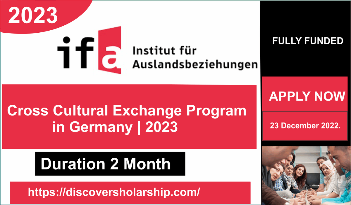 discoversch's tweet photo. Cross Cultural Exchange Program in Germany 2023
DEADLINE :5TH DECMBER
#ExchangePrograms #germany #ExchangesAre #opportunities #germany #Exchange #ExchangeProgramin #discoversholarship
https://t.co/BR8iwrGRZ3 https://t.co/y5h6z62rW9