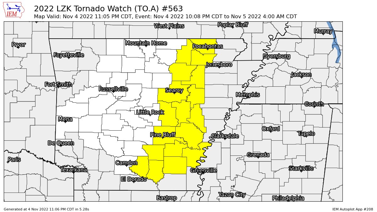  noaa weather alerts on twitter lzk continues tornado watch for