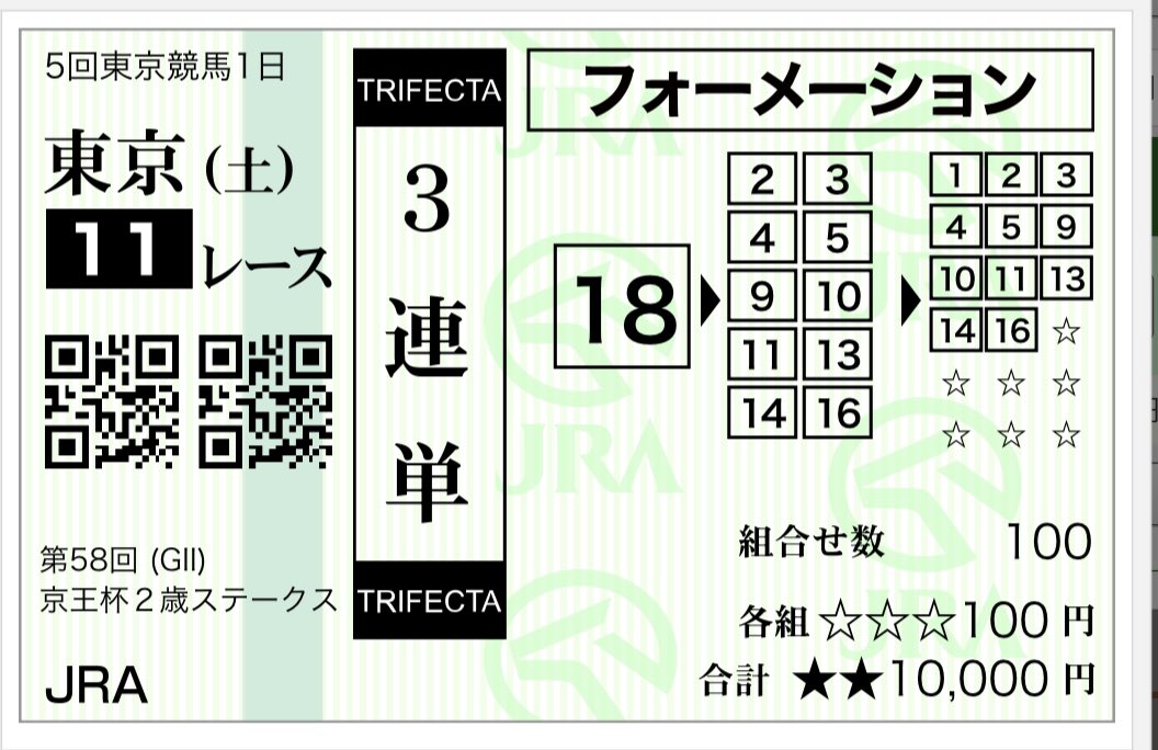 NorthernFace007's tweet photo. 1番人気1着のあと荒れ買い目〜 https://t.co/MJ7aAcqUE9