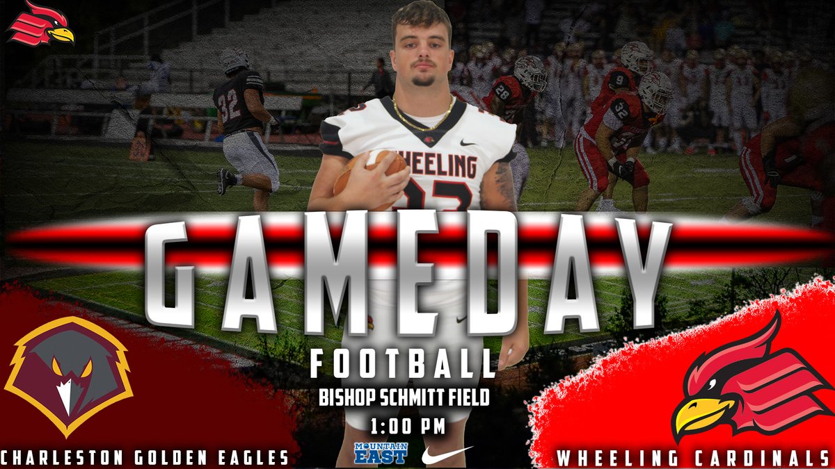 Wheeling U Athletics (@wucardinals) on Twitter photo We head back to Bishop Schmitt Field for the final two games of this Cardinals GameDay!! <a href="/WheelingU_FB/">Wheeling U Football</a> hosts The University of Charleston this afternoon with kick-off at 1 PM #GoCards
📺 Watch Live: bit.ly/3NFECNV
📈 Live Stats: bit.ly/2UzdHIf We head back to Bishop Schmitt Field for the final two games of this Cardinals GameDay!! <a href="/WheelingU_FB/">Wheeling U Football</a> hosts The University of Charleston this afternoon with kick-off at 1 PM #GoCards
📺 Watch Live: bit.ly/3NFECNV
📈 Live Stats: bit.ly/2UzdHIf