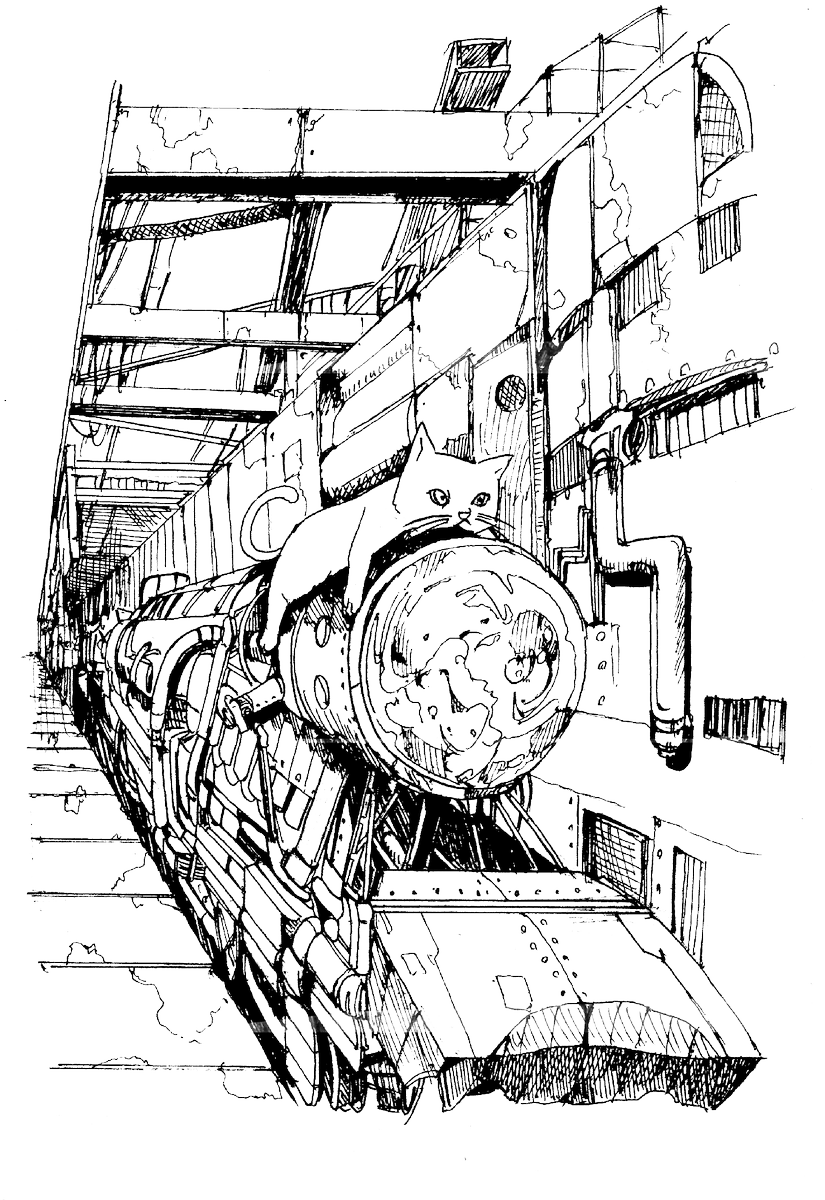 ネコ
#ペン画 