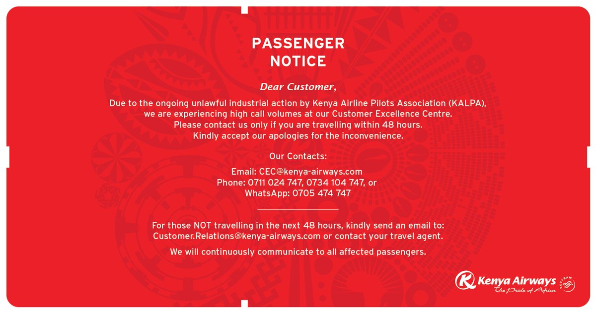 Official Kenya Airways tweet media