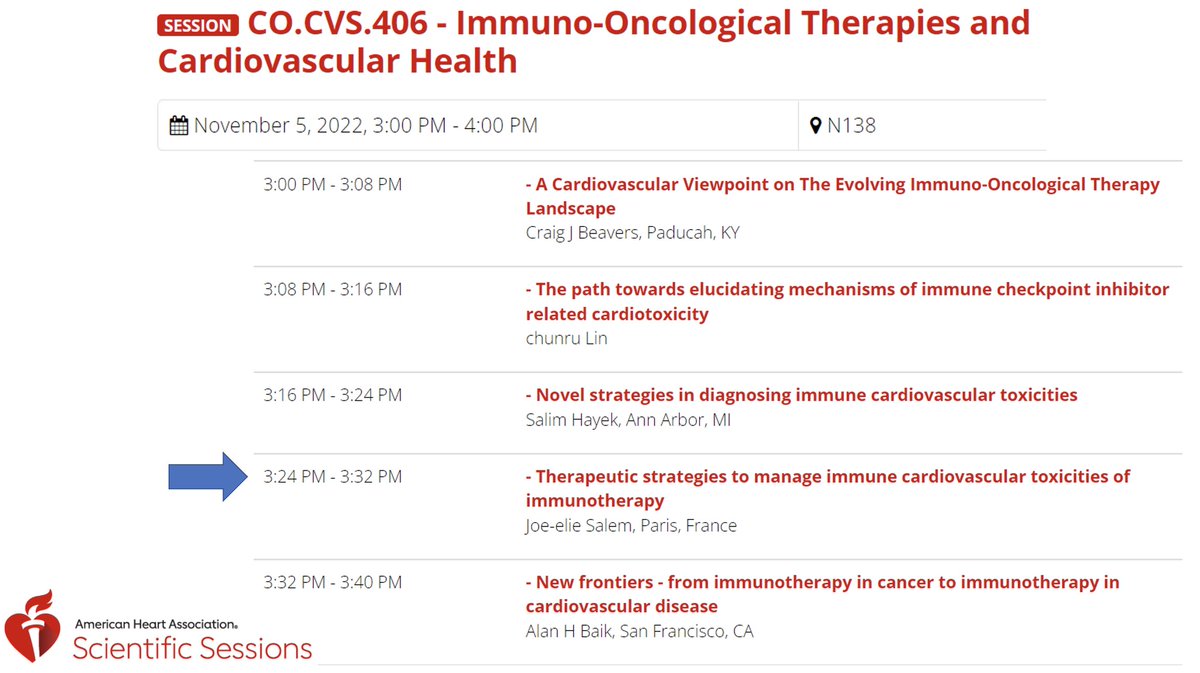 Javid Moslehi (@cardiooncology) on Twitter photo For anyone interested in #CardioOnc & #CardioImmunology, I highly recommend coming 2 this session #AHA22 on Saturday! A+ speakers & especially talk by <a href="/DrJESalem/">DrJE-Salem</a>! It will provide a new paradigm for treating myocarditis patients! Game changer in the field! <a href="/UCSFCardiology/">UCSF Cardiology</a> For anyone interested in #CardioOnc & #CardioImmunology, I highly recommend coming 2 this session #AHA22 on Saturday! A+ speakers & especially talk by <a href="/DrJESalem/">DrJE-Salem</a>! It will provide a new paradigm for treating myocarditis patients! Game changer in the field! <a href="/UCSFCardiology/">UCSF Cardiology</a>