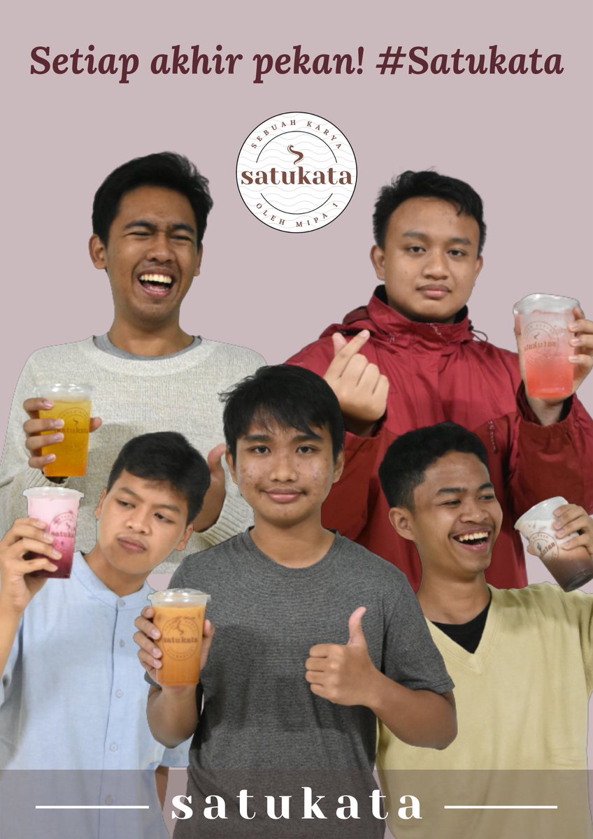 andhika_rasyad's tweet photo. Satukata by XII MIPA-1 is here π₯³#Satukata #SukmaKala
5 varian spesial Satukata untuk kamu! π₯°π«Ά https://t.co/S5emnzZwIp