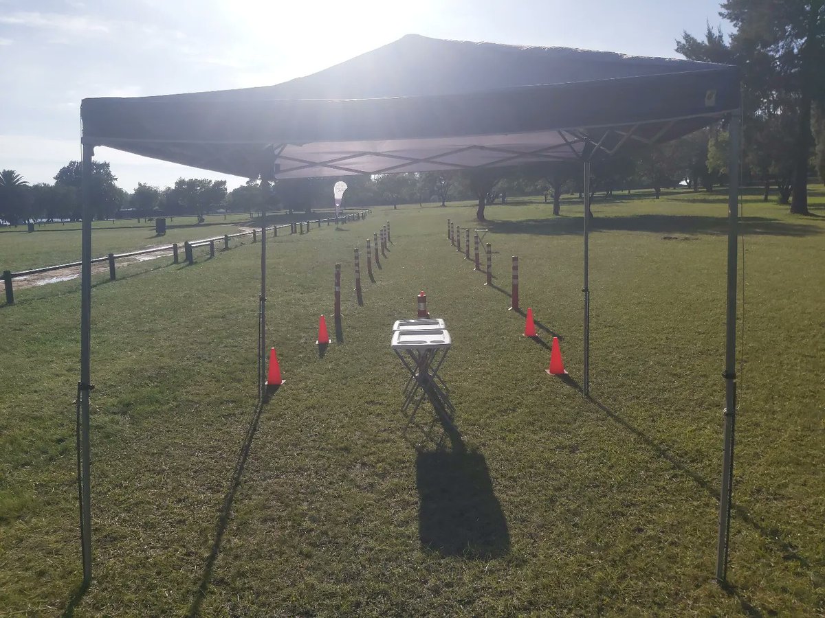 ebotseparkrun's tweet photo. Clear and sunny skies this morning at Ebotse parkrun. We're all set up and ready! We start at 8 am. Don't forget your barcode! #Ebotseparkrun #loveparkrun https://t.co/dcPAi3Ub0C