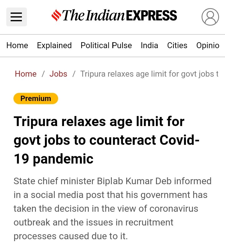 ये उन राज्यों की तस्वीर है जहां नियुक्तियों में उम्र सीमा में छूट दिया गया है। झारखंड में पिछले 4 वर्षों से jssc परीक्षाओं पर ग्रहण लगा हुआ है, तीन वर्षों से कोरोना महामारी के कारण परिक्षाएं बाधित रहित। उम्र सीमा में तत्काल प्रभाव से छूट दी जाए।
#5yearAgeRelaxationJsscExams