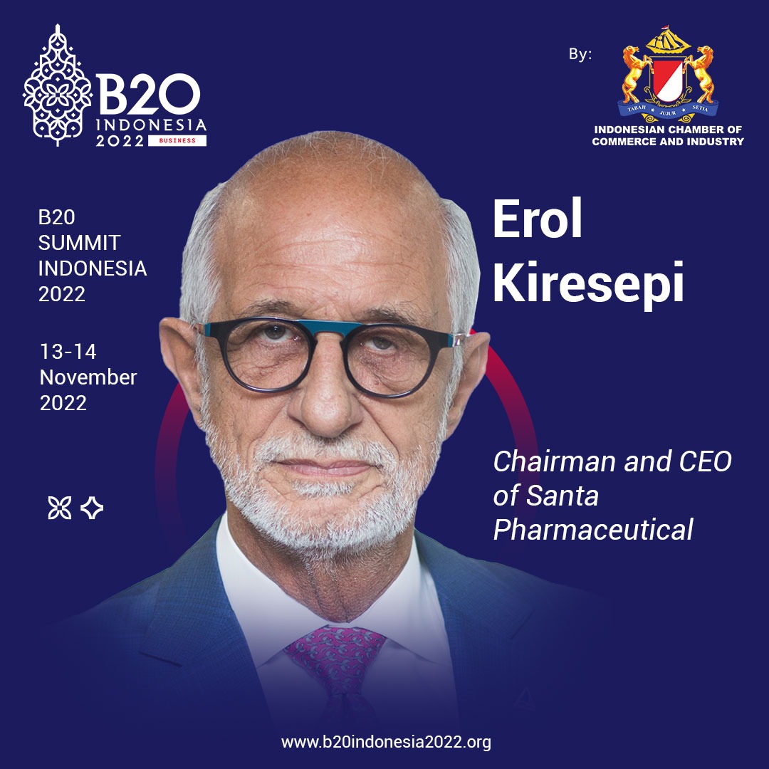 4. Erol Kiresepi
Chairman and CEO of Santa Pharmaceutical

#B20 #B20Indonesia2022 #B20Summit
#RecoverTogetherRecoverStronger #B20isBack #G20