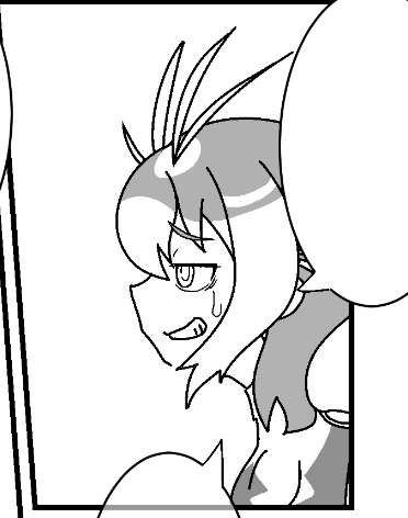 しなさそうな表情を描いてる 