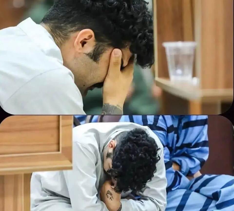 amjad_panahi's tweet photo. #سامان_یاسین وقتی در دادگاه شنید، به اعدام محکوم میشود....فقط بدلیل شرکت در تظاهرات. باید دنیا را بر سر این فاشیستها خراب کرد. نمیگذاریم اعدامشان کنید. 
#مهسا_امینی https://t.co/JcqHzP7kps
