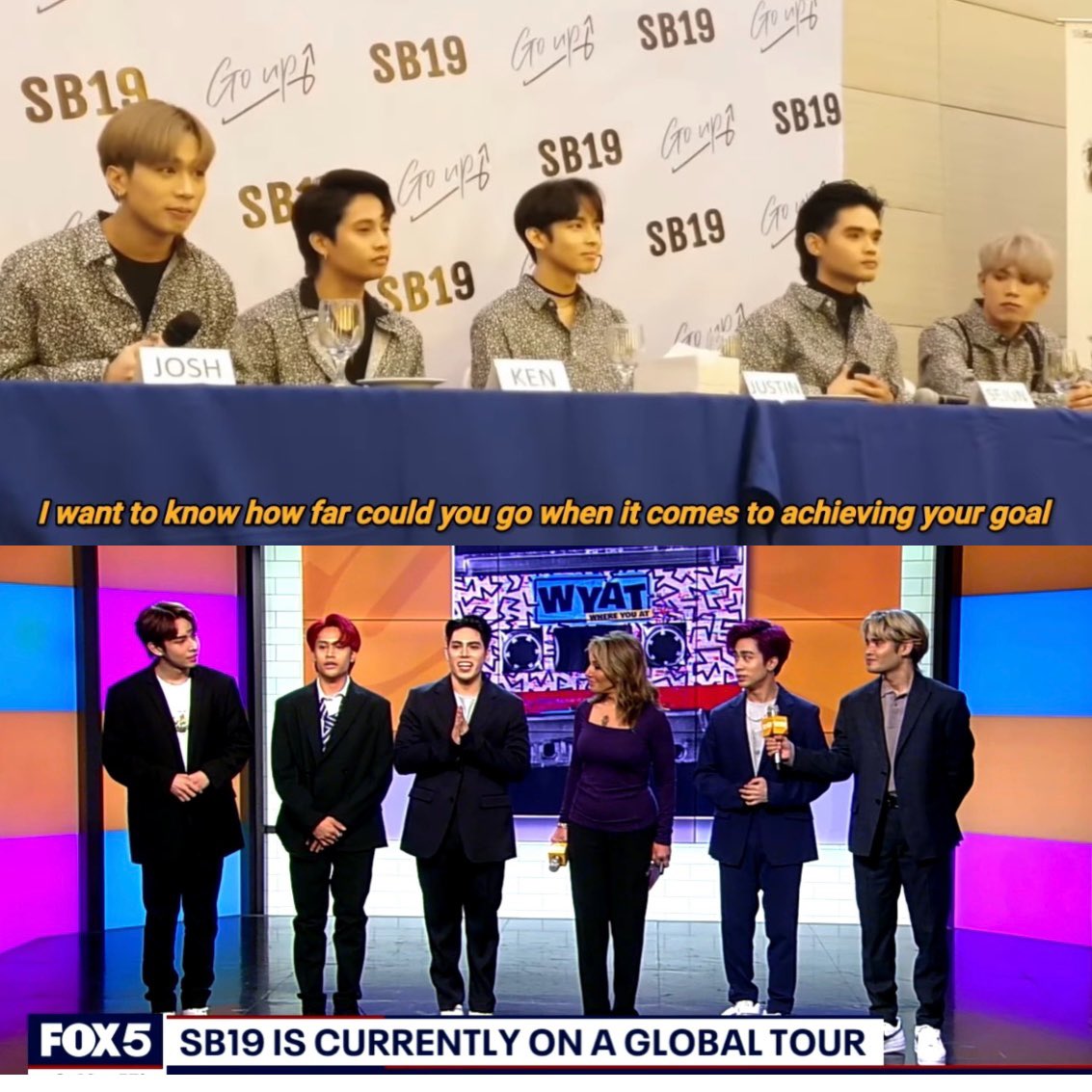 luna_tismo's tweet photo. from their most humiliating local interview experience to being given the rightful treatment in an international setting —this is how far they have come on their journey to stardom. 🤧👏

GLOBAL SENSATION SB19
SB19WYAT onGDNY
@SB19Official #SB19  
#SB19onGoodDayNewYork https://t.co/9Lqv07mdpu