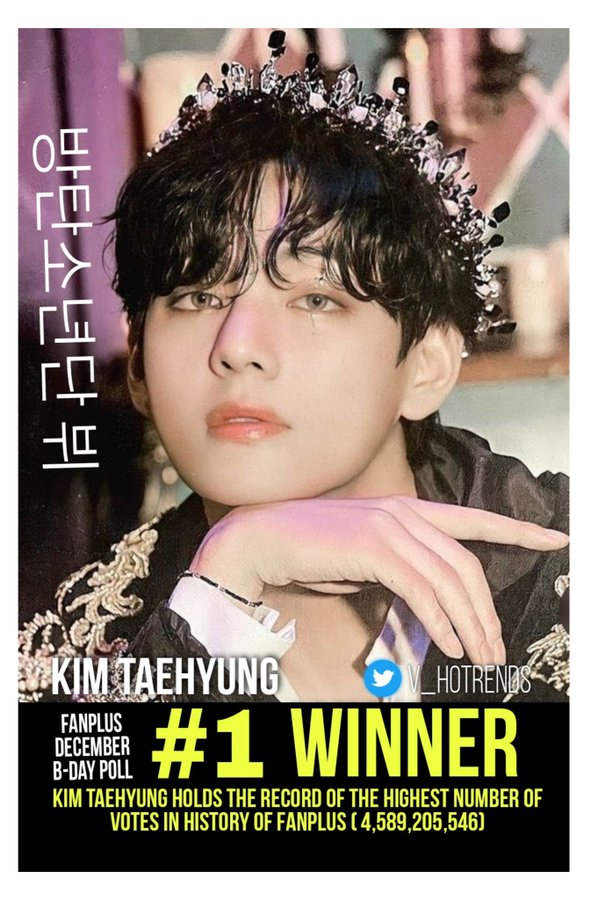 cutiecherry256's tweet image. #V_ChristmasTree surpassed 180M  on Spotify
Congratulations Kim Taehyung💜🥳🥳
#1WINNER Taehyung holds the record of highest number of Votes.