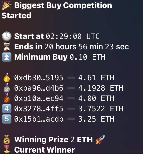 If you haven't yet checked, there's still time to enter our Biggest Buy Competition! Less than 21 hours left to enter! More details in our telegram!

TG: t.me/ShinshuInu

#SHINSHU $SHIB $ETH $BTC