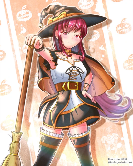 (今年のハロウィンはとっくに過ぎたけど、直したいところを見つけてしまったので修正版をアップしておく)それにしてもうちの子は可愛いな!!!1!!#うちの子#年上幼馴染の若菜ちゃん  