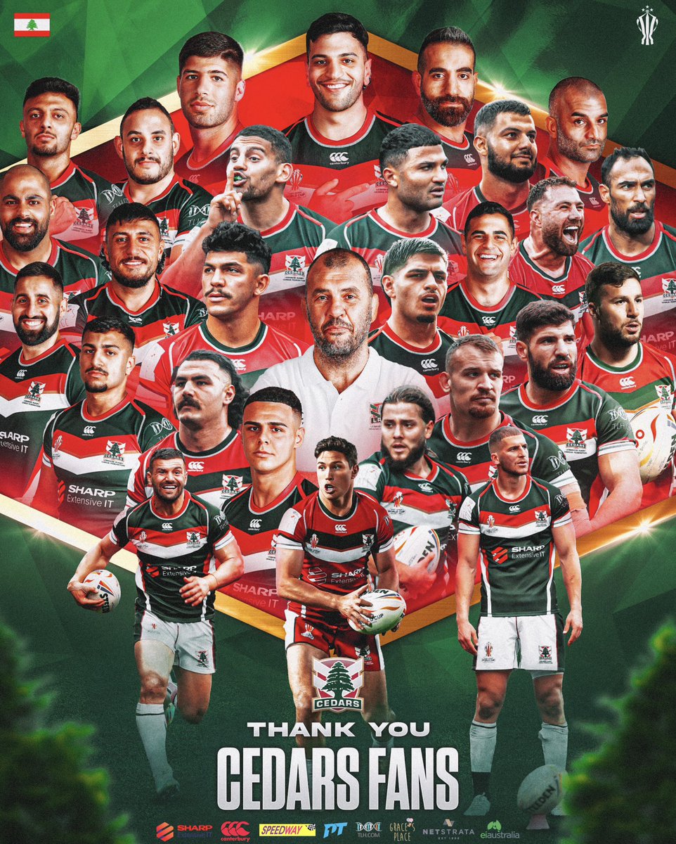 Lebanon Rugby League (@lebanonrl) on Twitter photo From the highest mountains of North Lebanon to the lowest shores in the South. From Sydney to Manchester the Lebanese communityโs acceptance, pride and passion was shown throughout the entire tournament, and from the bottom of our hearts - We say thank you to you all! ๐ฑ๐ง๐ซถ๐ฝโค๏ธโ๐ฅ From the highest mountains of North Lebanon to the lowest shores in the South. From Sydney to Manchester the Lebanese communityโs acceptance, pride and passion was shown throughout the entire tournament, and from the bottom of our hearts - We say thank you to you all! ๐ฑ๐ง๐ซถ๐ฝโค๏ธโ๐ฅ