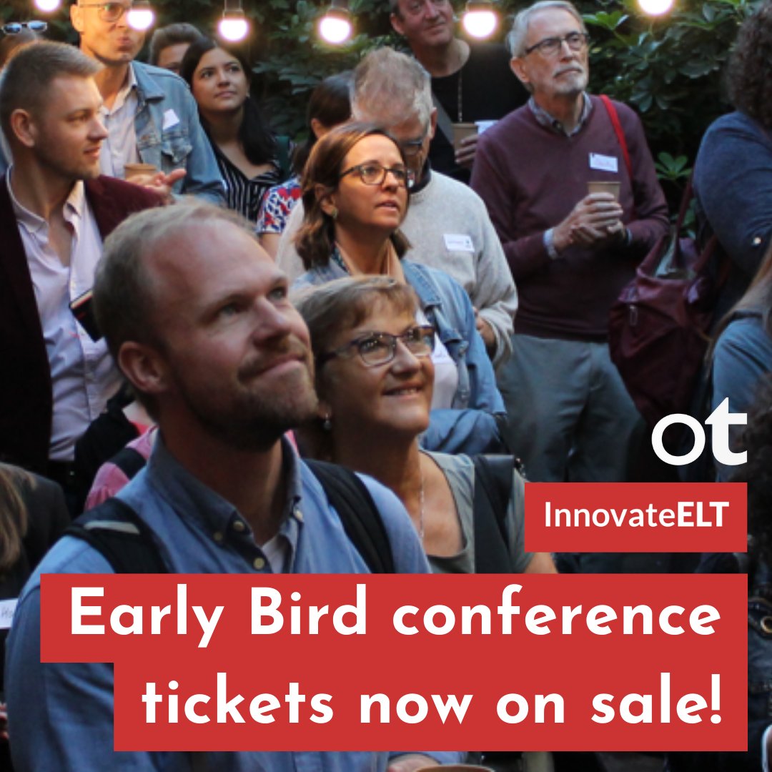 In Barcelona on May 20-21, #ielt23 tickets are currently available for just €30. This is the best price we'll offer, and gives you access to a wide range of workshops, demo lessons, networking events and more. 😍

events.eventzilla.net/e/innovateelt-…