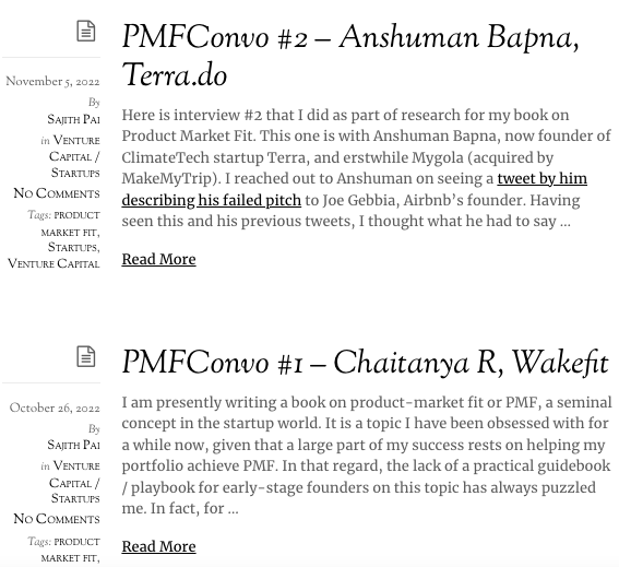 sajithpai's tweet photo. I spoke to Anshuman Bapna @bapnaa now running @terradotdo  about his thoughts on PMF, the mistakes he made on Mygola, his learnings since and his advice for founders. Transcript below + some screengrabs.

This is PMFConvo #2. #1 was Chaitanya, Wakefit.

https://t.co/KHCx0HBUWD https://t.co/pAzCpfyV1M