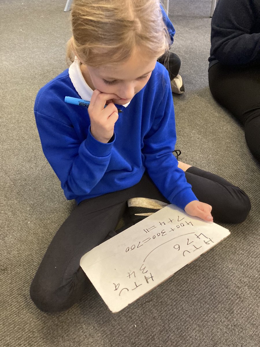 The Mathemagicians group in deep concentration and well on the way to successful learning in the learning pit, using the strategy they learned from their number talks. #exploremoreatadlc