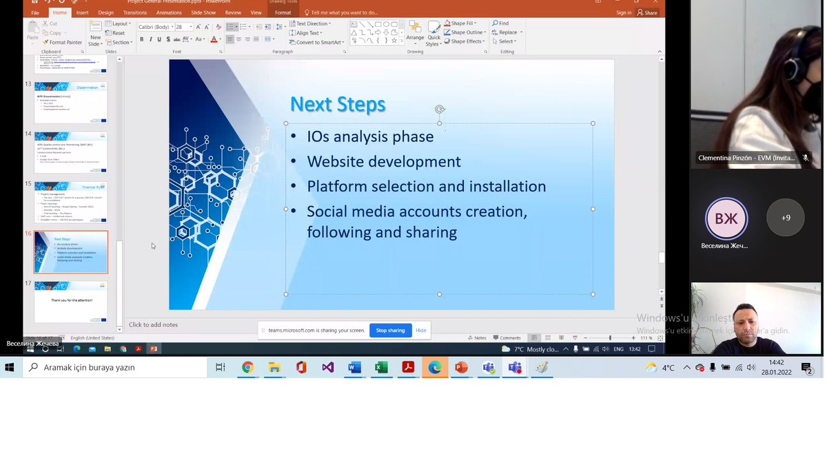 EU2AIProject's tweet image. We held our first planned online meeting on January 28, 2021. In this meeting, where we shared acquaintances and project information, we started needs analysis and completed some task distribution.
