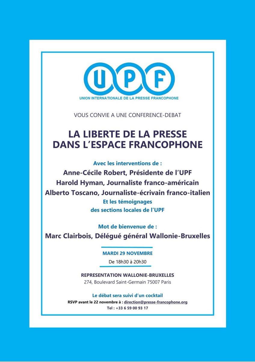 Retrouvez-nous le mardi 29 novembre prochain pour une conférence débat à Paris!