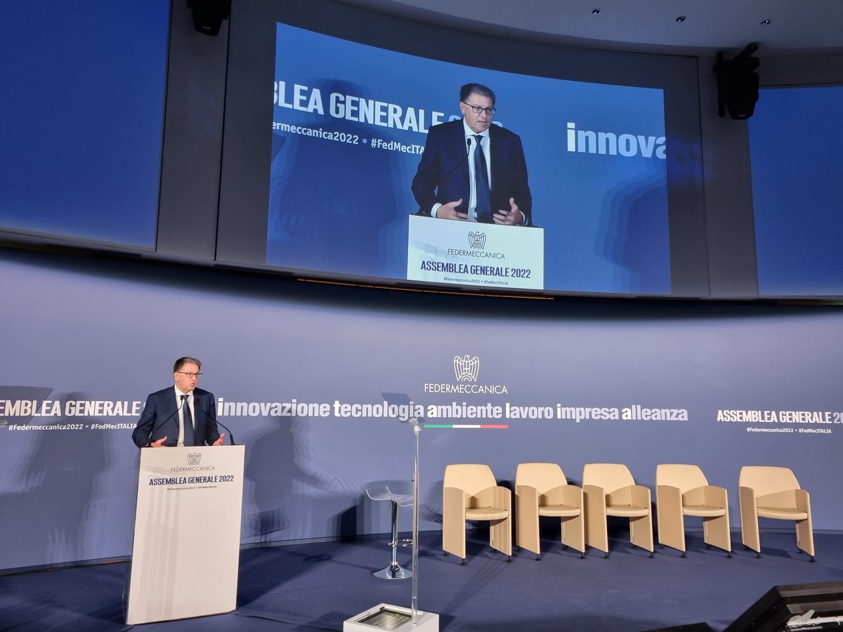 Federmeccanica's tweet photo. "Con questo incontro #Federmeccanica ha voluto riunire coloro che rappresentano le #Imprese e il #Lavoro  . Una 'crisi' di sistema si risolve solo con soluzioni di sistema": le conclusioni del Presidente @fedvisentin oggi a #Roma .

#Federmeccanica2022 #FedMecITALIA https://t.co/tkverIIefA