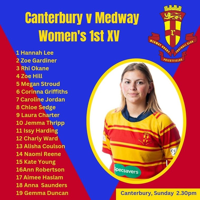 MedwayRFC's tweet photo. Medway Women's 1st XV Squad released #Pitchero
https://t.co/izYkox1CGN https://t.co/BLq011gKYd