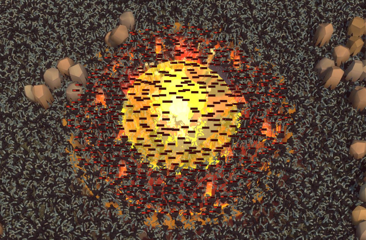 Door407's tweet photo. how do you like our new more realistic explosions?
#gamedev #indiegamedev #gameart #diplomacyisnotanoption #unity3d #rts #DNO #DiNaO #strategy #dnogame #door407 #unity #dots https://t.co/NgNkhaSrAB