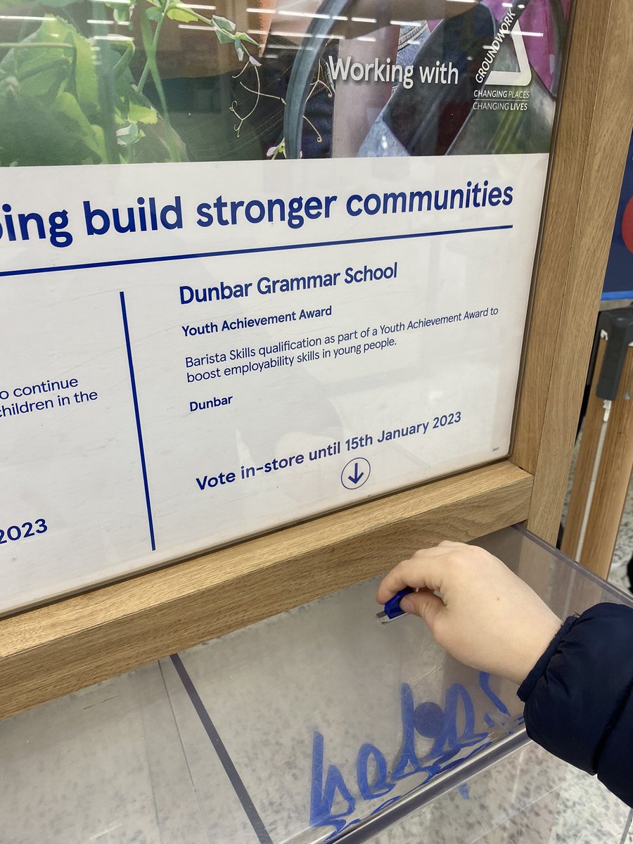 mrs_sreid's tweet image. We nipped into @Tesco in Haddington today and saw this! This will be such a valuable course for our young people and help to boost employability skills. Happy to volunteer to test out the coffees they make 😃 @dunbar_grammar #RISE