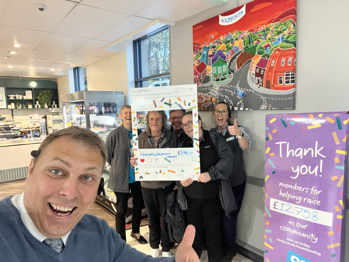 #ItsWhatWeDo <a href="/coopuk/">Co-op</a> #Holmfirth raised £3956 for <a href="/holmfirthbooked/">Friends of Holmfirth Library and TIC</a> #friends of holmfirth library A  Thank you to our #coop #members  #localcause 👏👏👏👏