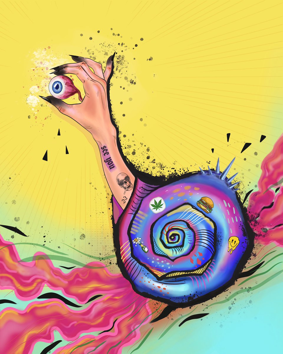 My snail and I wish everyone a happy weekend🌞😘
This 🐌 is the last one left in the collection. I am very glad that I was able to share with everyone part of my surreal world, which I created in my imagination. Snails are its lovely inhabitants. But it's time to move on
Link👇