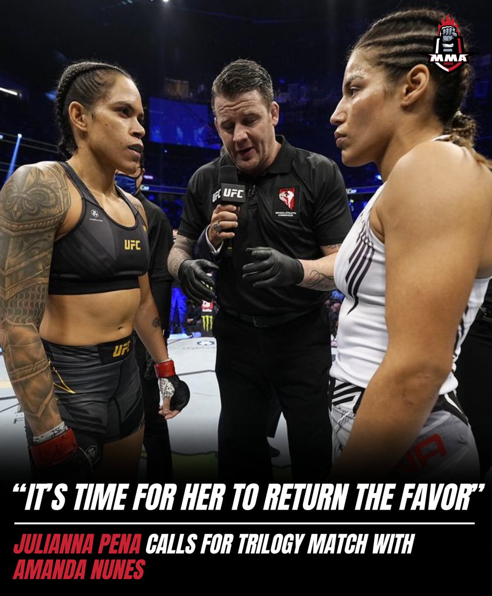 ‘The Venezuelan Vixen’ has been out of action since her rematch with ‘The Lioness’ in July.

However, Pena is ready to get back to action. For her return, Pena hopes to 'return the favor' by going against Amanda Nunes for the third time.

Would you like to see this match? https://t.co/7PrVq4eMOx