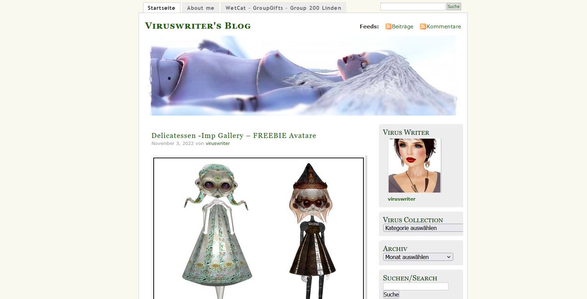 SusannDeCuir's tweet image. Blog Tipp: mein-zweites-leben.blogspot.com/2022/11/blog-t…
#SecondLife #Virus #BlogTipp