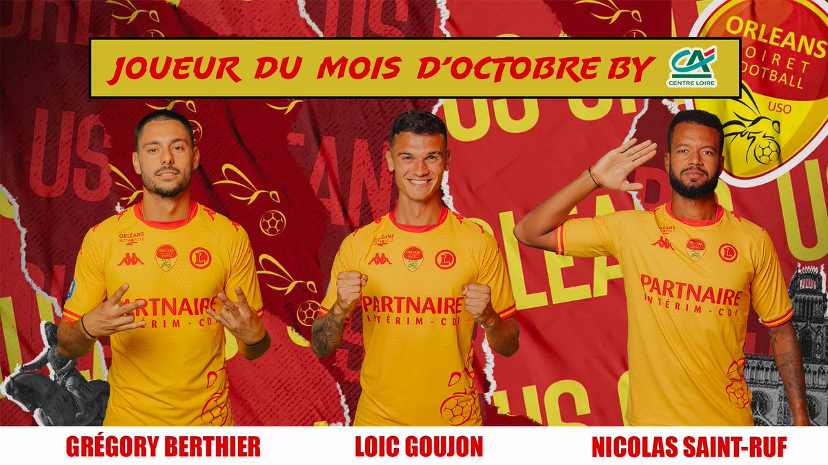 🐝 𝐈𝐥 𝐞𝐬𝐭 𝐞𝐧𝐜𝐨𝐫𝐞 𝐭𝐞𝐦𝐩𝐬 𝐝𝐞 𝐯𝐨𝐭𝐞𝐫 𝐩𝐨𝐮𝐫 𝐯𝐨𝐭𝐫𝐞 𝐎𝐫𝐥𝐞́𝐚𝐧𝐚𝐢𝐬 𝐝'𝐎𝐜𝐭𝐨𝐛𝐫𝐞 𝐛𝐲 <a href="/CA_Centre_Loire/">Crédit Agricole Centre Loire</a> ! 🟡🔴

Les nommés sont 👇
▪️ Grégory Berthier
▪️ Loïc Goujon
▪️ Nicolas Saint-Ruf

A vos votes ➡️ forms.gle/pZvZwjjpgNxqsd…