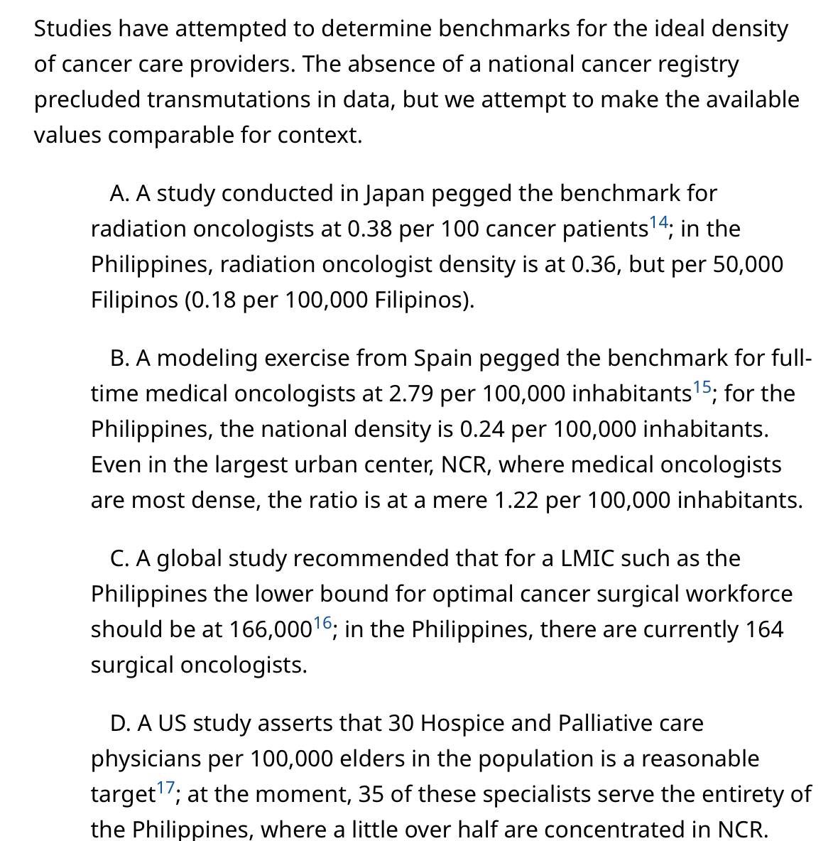 Couldn’t have done the cartography w/o the magnificent <a href="/beaangala/">Bea Angala</a>‼️

We often talk about how cancer care in PH🇵🇭 is severely wanting, but hardly knowing by how /much/

Here we quantify the deficiency as well as inequity of access, and by how much training must ramp up to keep up