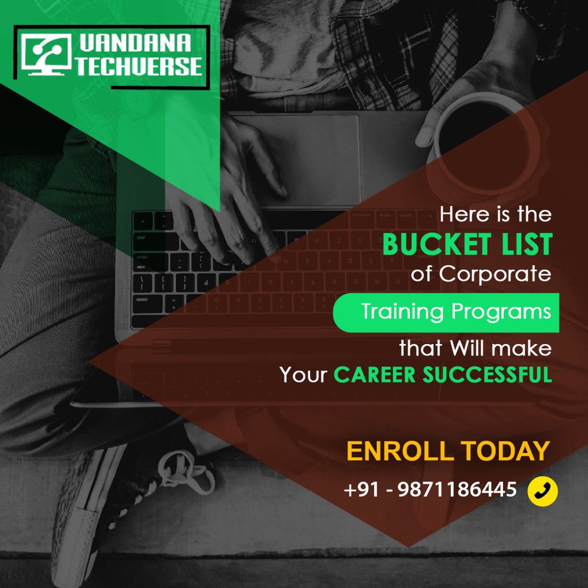 vandantechverse's tweet image. "Here is the Bucket List of Corporate Training Program that will make Your CAREER SUCCESSFUL."
.
Enroll Today
☎️ 9871186445
#learnprogramming #learnprogramminglanguage #learnprogrammingonline #learnprogrammingonline2022 #learnprogrammingtoday #java #python #javascript #php