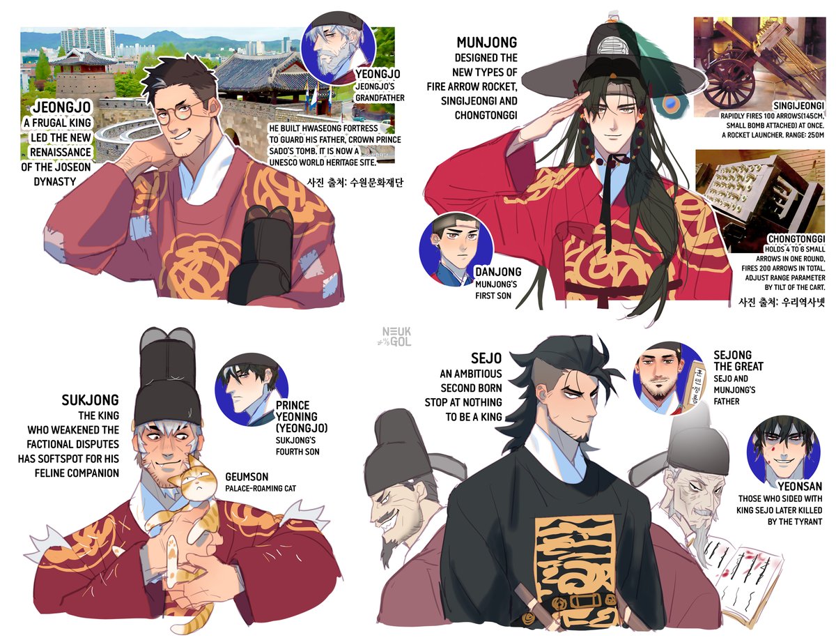 my JOKINGLY DRAWN iconic joseon dynasty kings part 2. you'll get to see some of familiar faces! https://t.co/Yw9oMS7wpo 