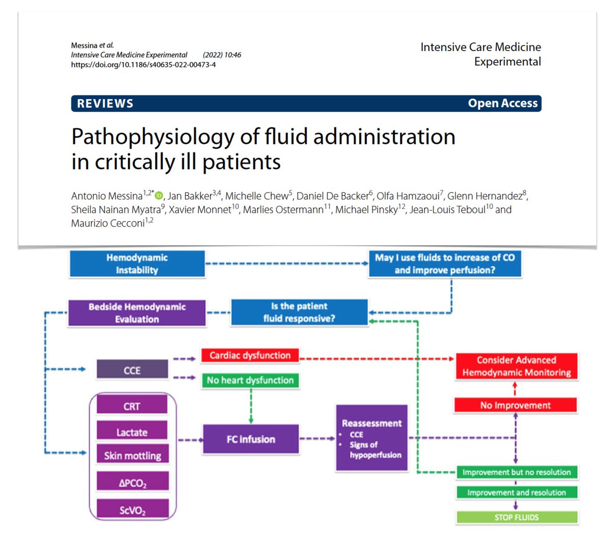 Pathophysiology of fluid administration in #ICU 
☔️ fluid challenge, bolus, infusion: does rate matter?
💧does type of fluid impact on outcome? 
☔️ fluids response in acute circulatory failure: couple macro/micro hemodynamics
#FOAMcc on <a href="/ICMexperimental/">Intensive Care Medicine Experimental (ICMx)</a>
🗞️rdcu.be/cY0Vc