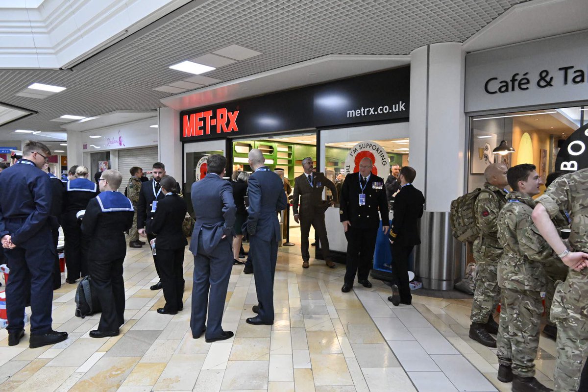 The Poppy HQ in The Galleries with some of the volunteers.