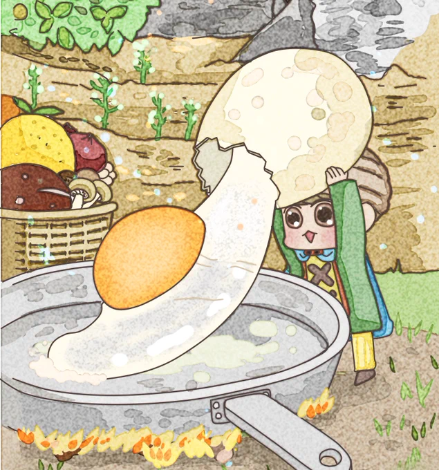 小人のグルメ憧れのメガサイズ目玉焼き#BAEKHYUN 
